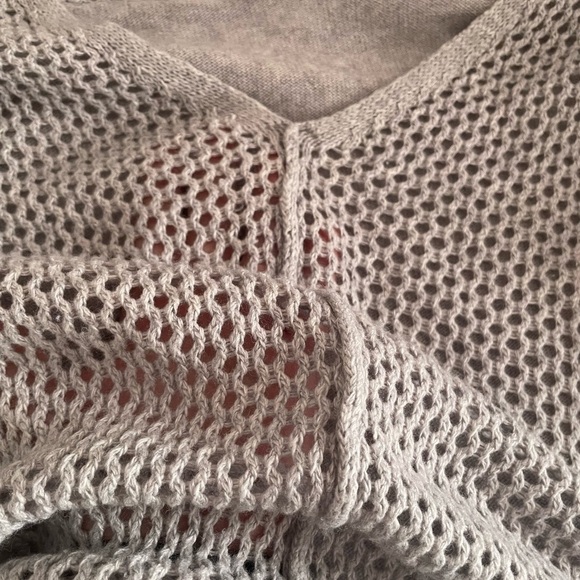 Rebecca Taylor Wool Cashmere V Neck Open Knit Long Sleeve Sweater Small - Picture 4 of 6